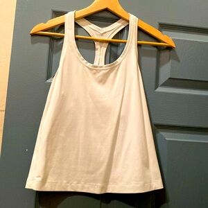 Lululemon White Racerback Tank Top